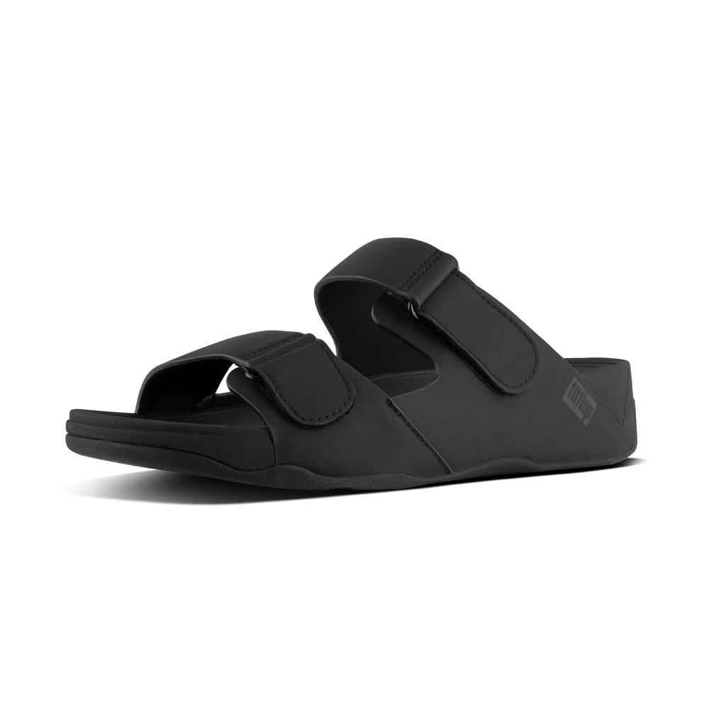 Fitflop Man Slides Black - Gogh Neoprene Adjustable - GK0431825